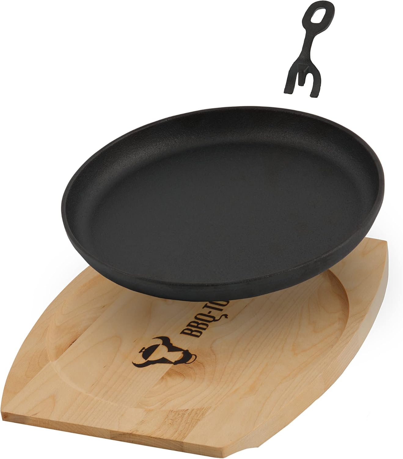 4er-Set Servierpfännchen mit Holzunterlage (22 cm), 4