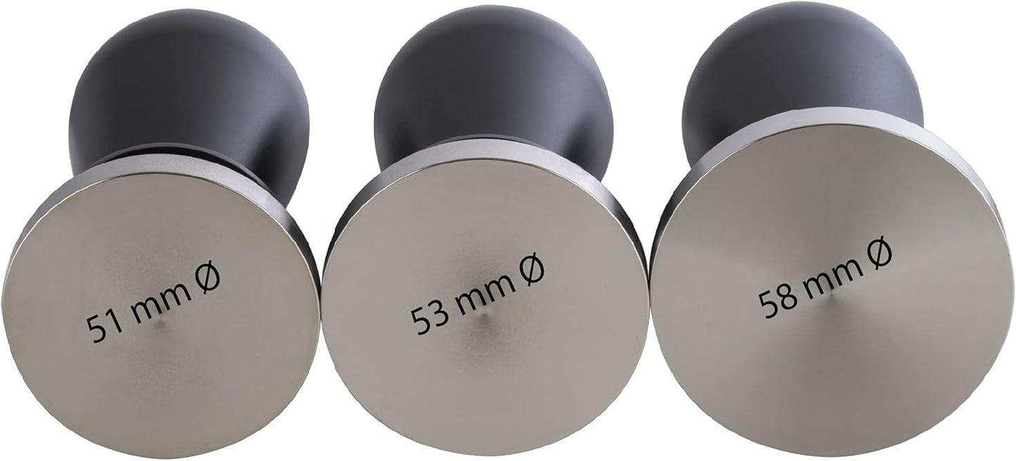 Espresso Tamper mit Matte, Barista Edition, Schwarz ∅ 51 mm