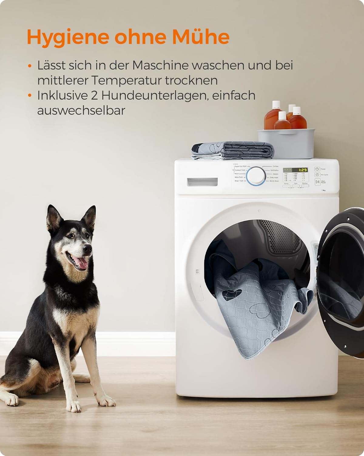 2er Set Waschbare Hundematten, 152 x 122 cm, XXL (152 x 122 cm)