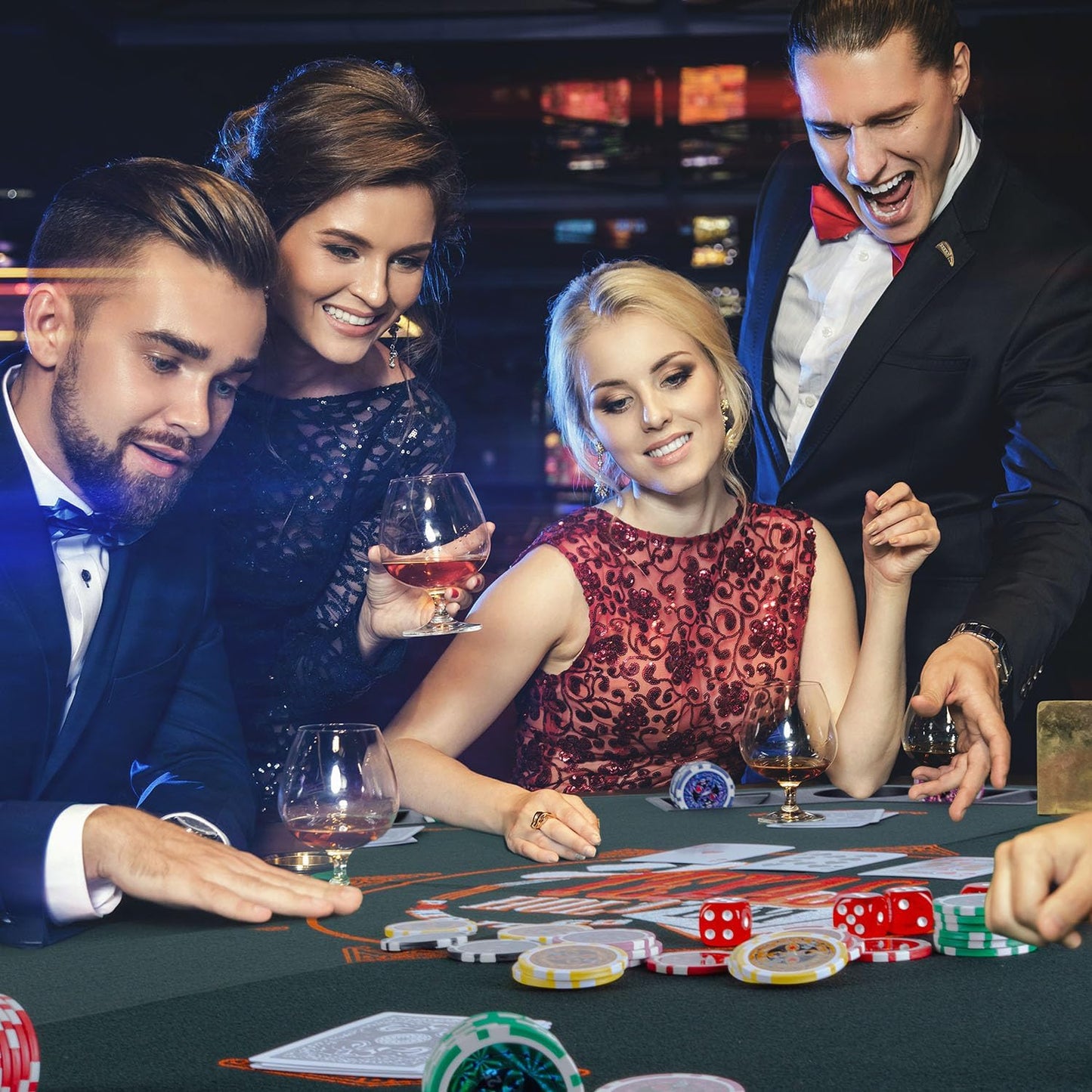 Pokerkoffer-Set mit 300 Chips, Silber 300 Chips