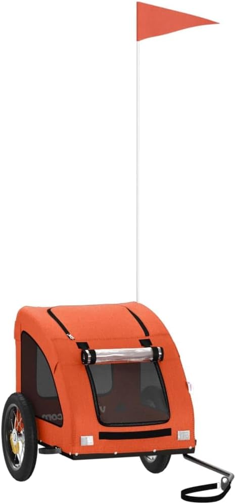 Fahrradanhänger Merill für Hunde, 124 x 53 x 53 cm Orange