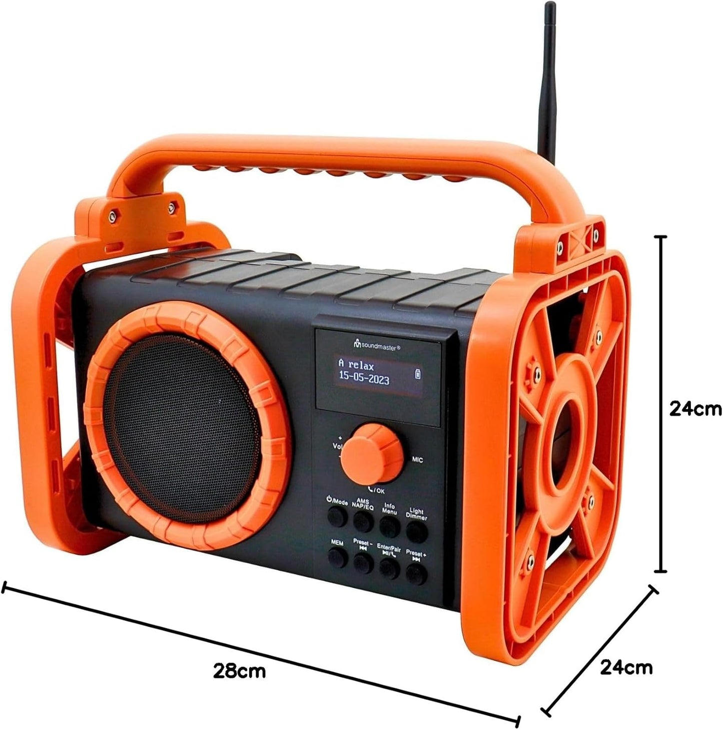 Baustellenradio DAB80OR, orange schwarz
