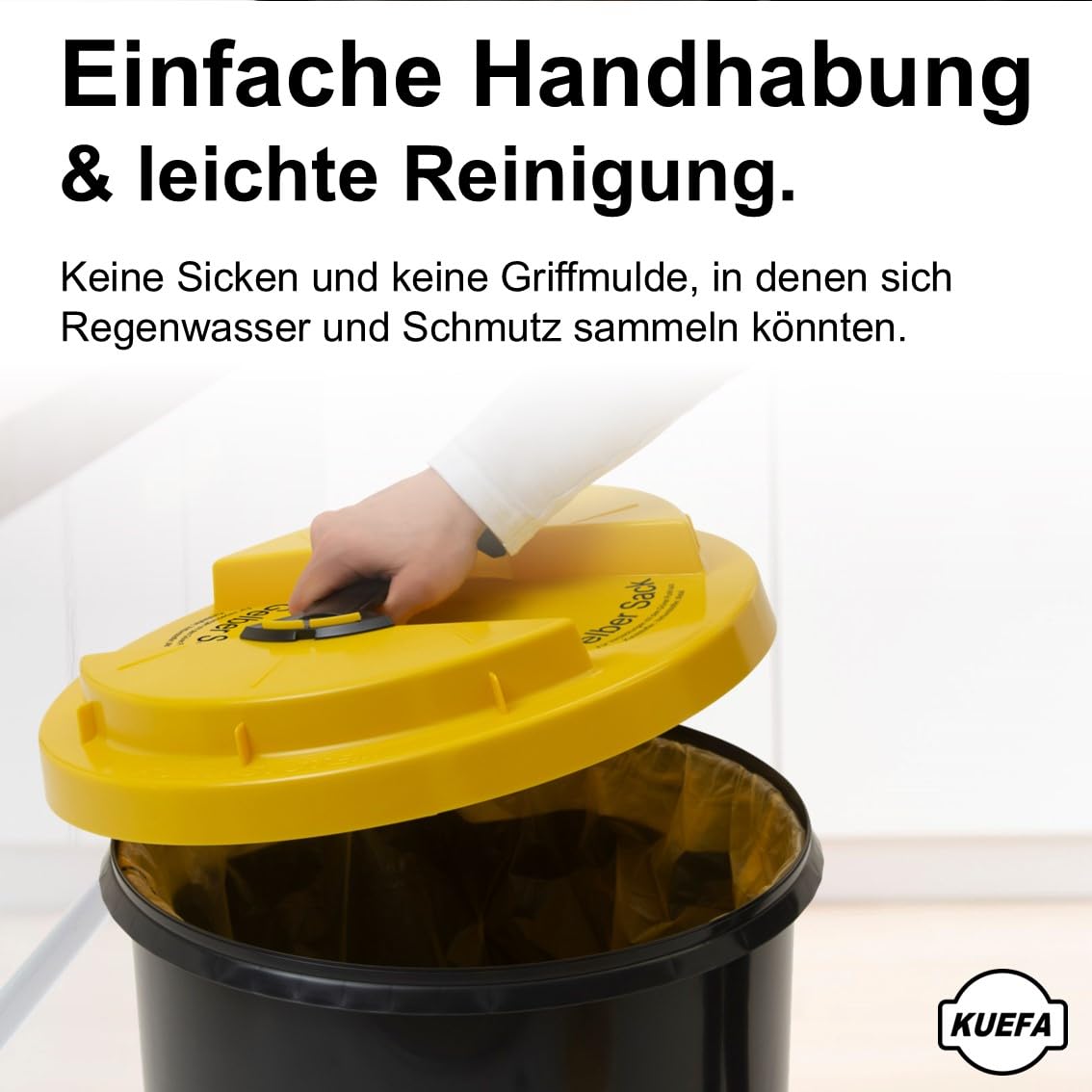 Müllsackständer mit Klemm-Ring, Gelb Gelber Sack
