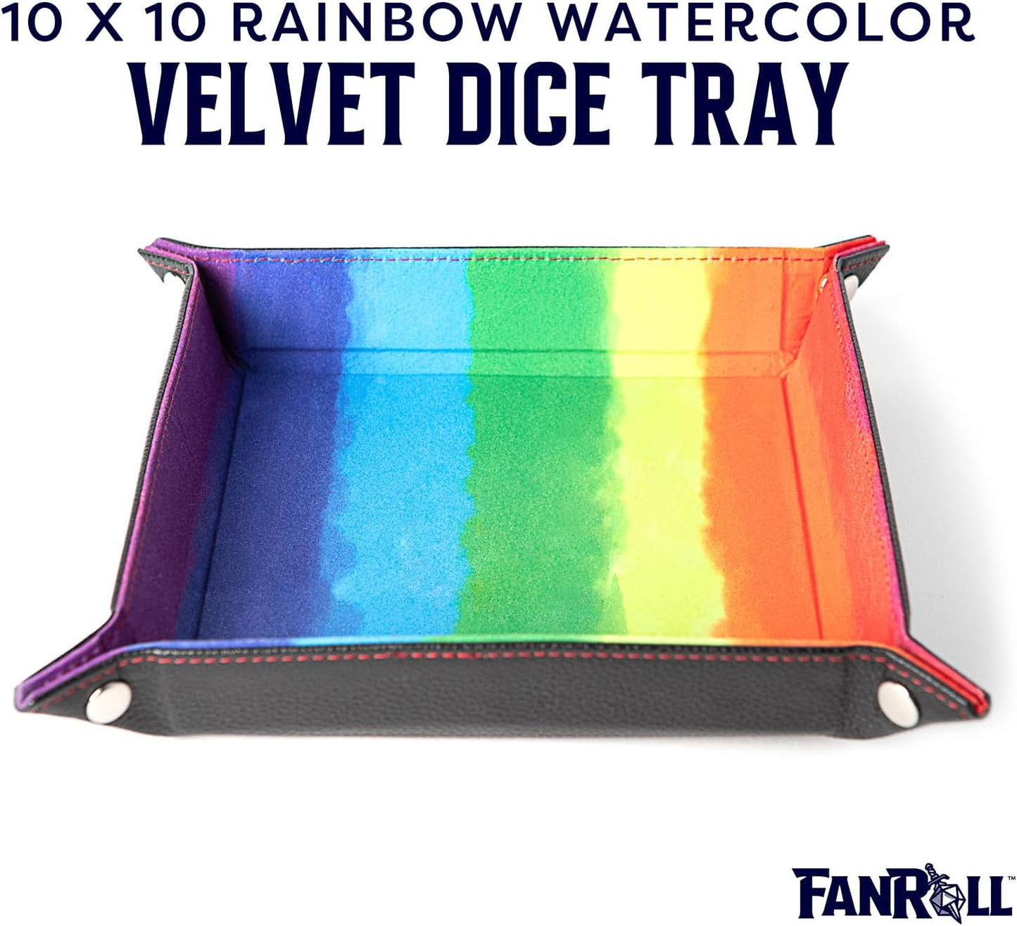 Faltbares Würfelbrett, Aquarell Regenbogen