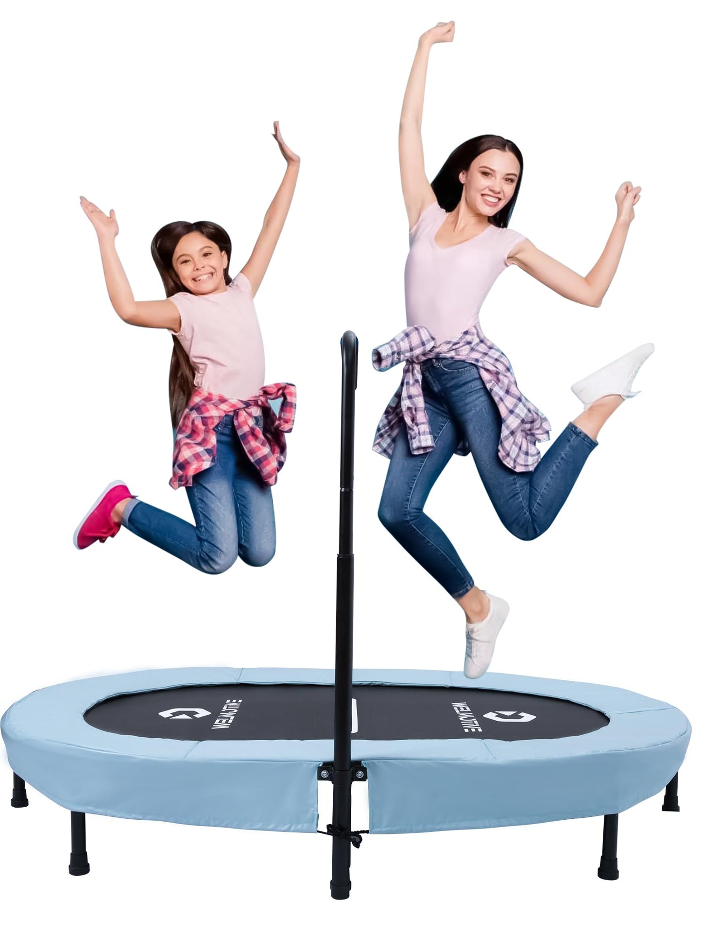 Indoor Trampolin für 2 Personen, Hellblau