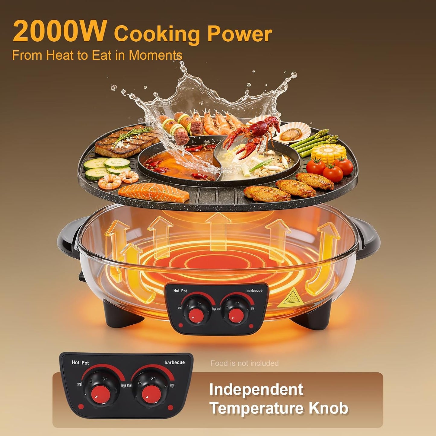 2in1 Grill-Hotpot-Kombination