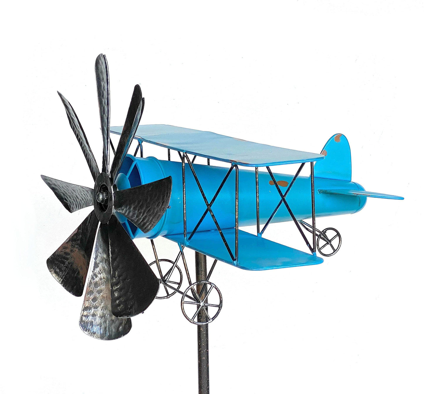 Gartenstecker Doppeldecker Flugzeug XL