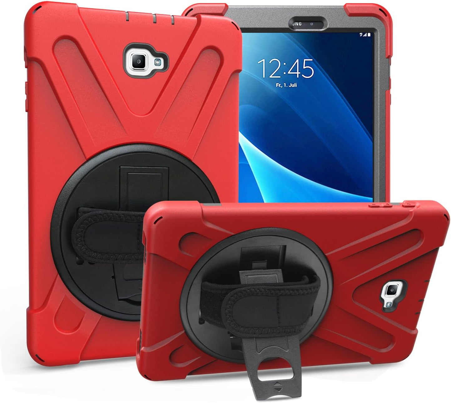 Stossfeste Schutzhülle für Samsung Galaxy, T580/T585 Tab A 10.1 2016 Rot