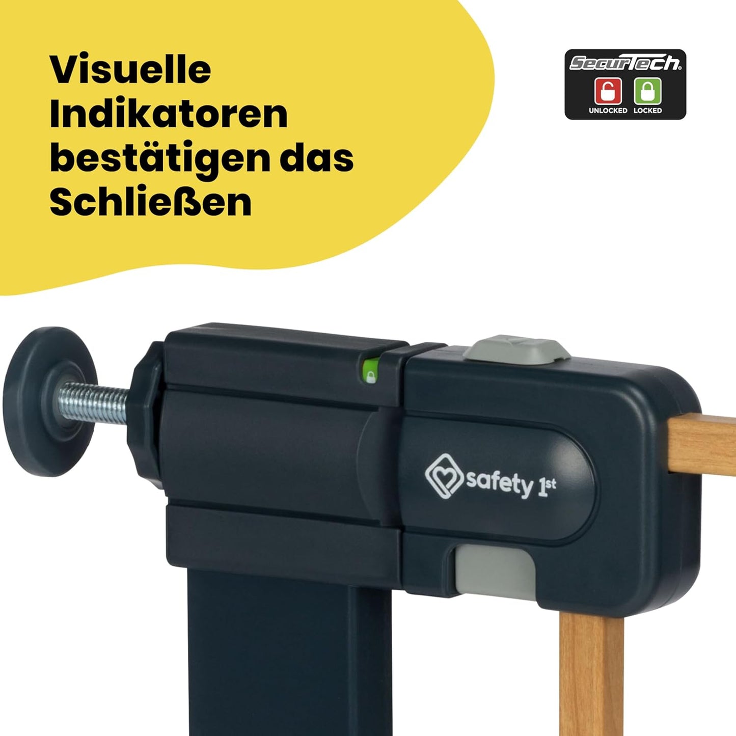 Treppenschutzgitter Easy Close (73-108 cm), Holz-effekt Easy Close Wood