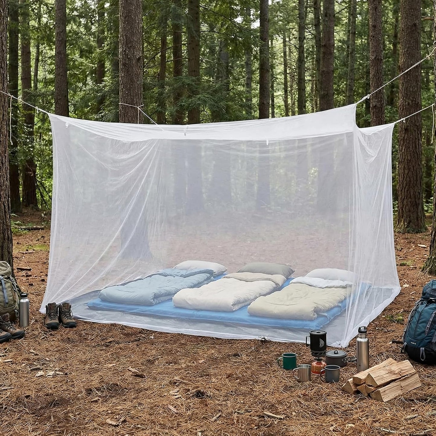 XXL Moskitonetz-Zelt, Weiss 300 x 300 x 250 cm 1