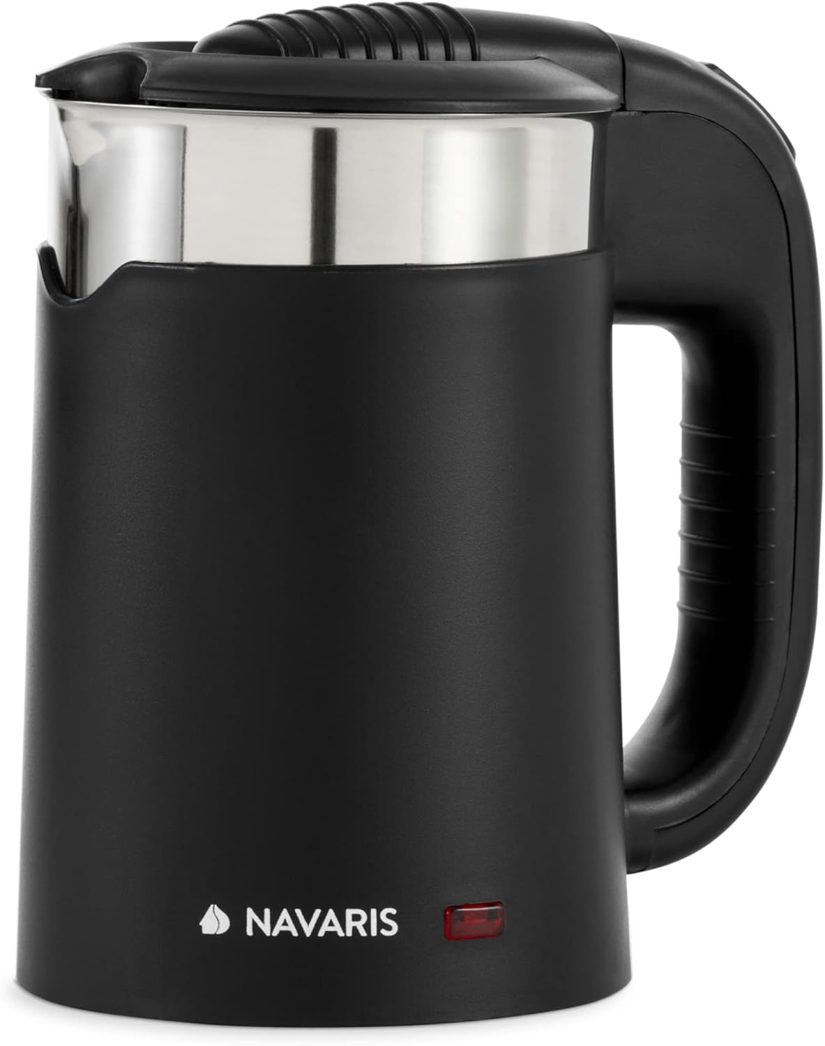 Reisewasserkocher mit Trinkbechern (0,5 Liter), Schwarz