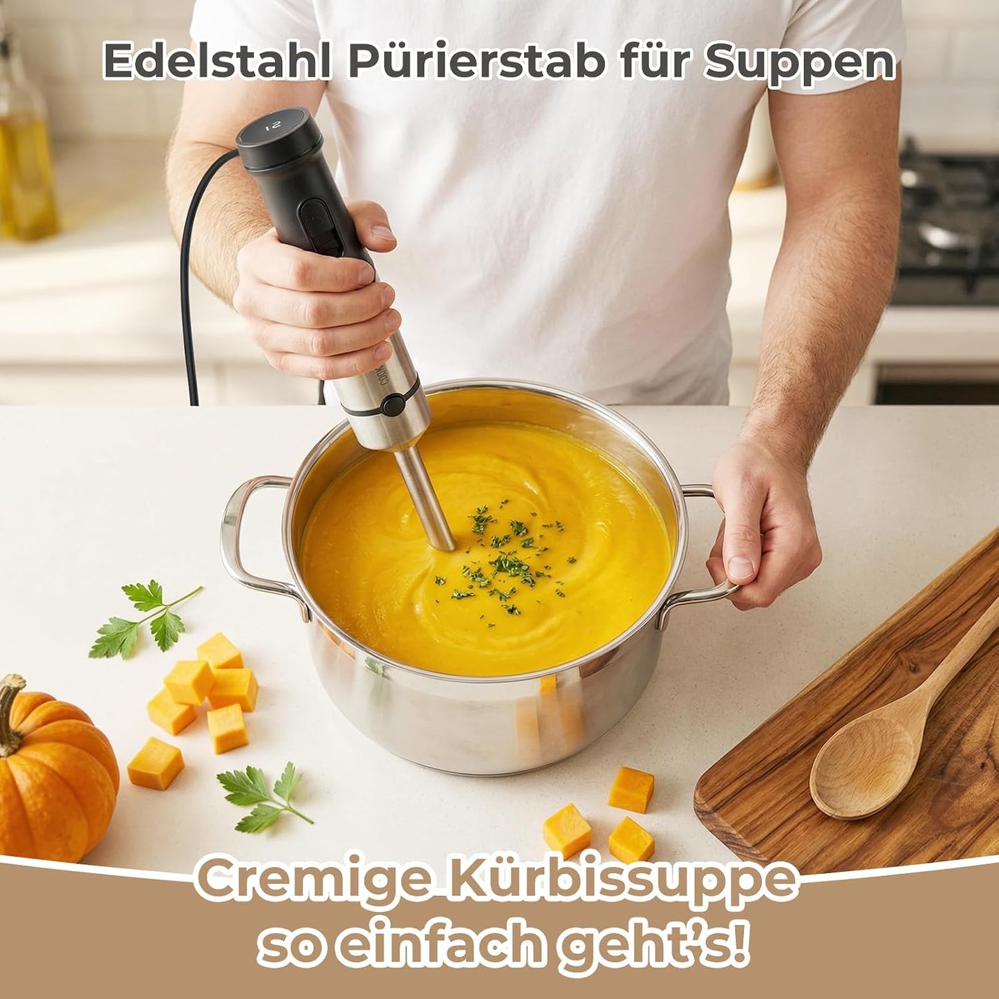 Stabmixer-Set, Silberfarben
