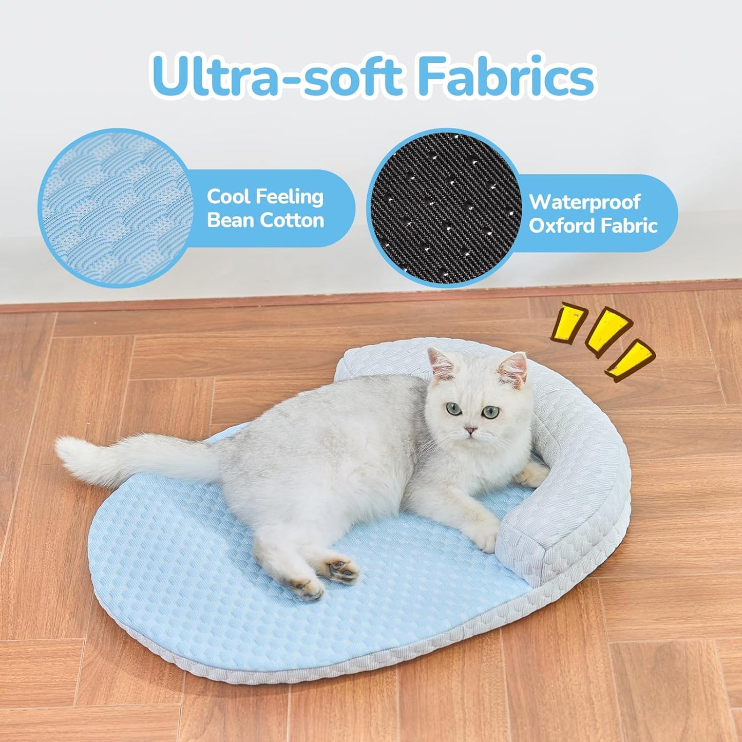 Katzenkühlbett mit U-förmigem Kopfkissen, Style A medium