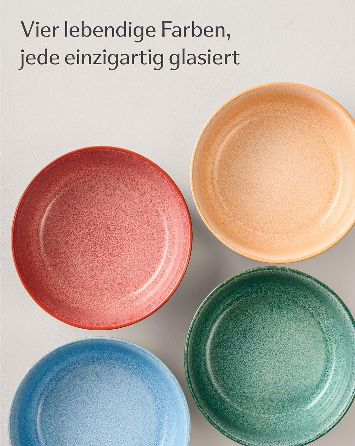 4er Müslischalen-Set, Müslischalen 800 ml