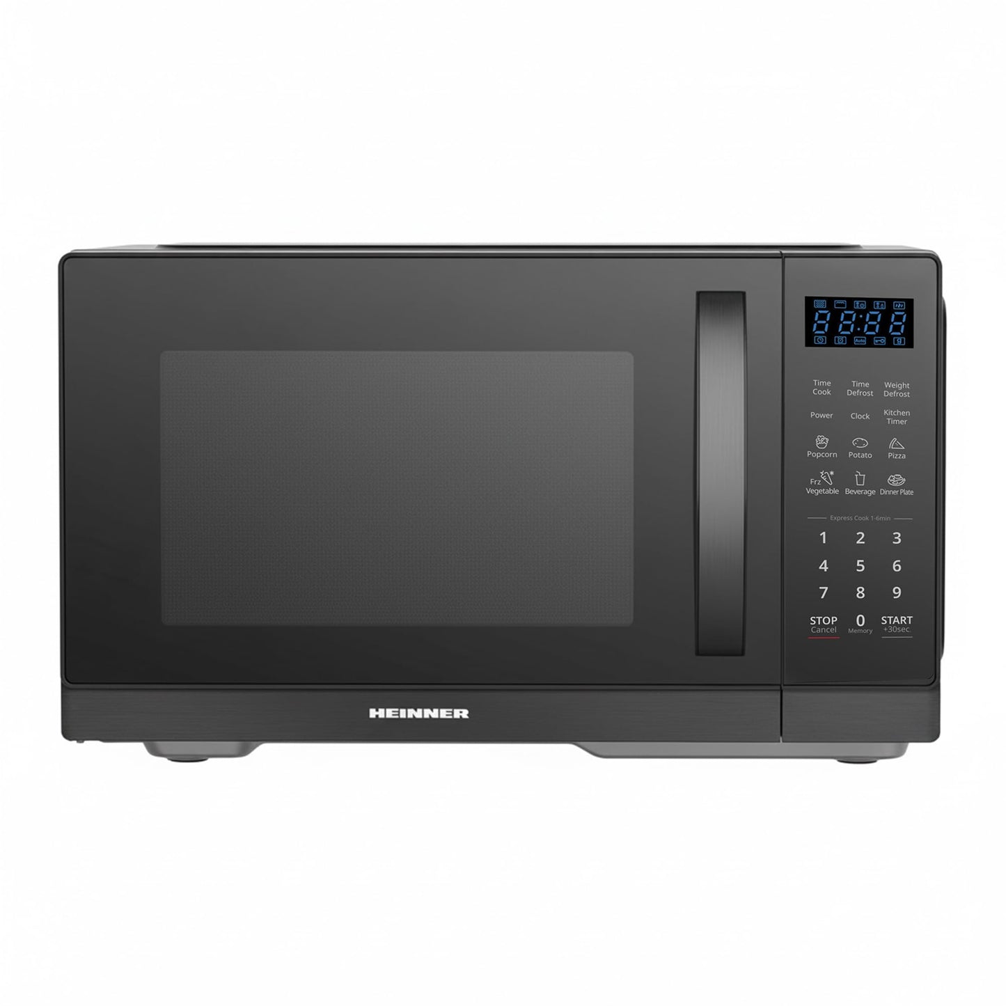 Mikrowelle mit Timer und Auftaufunktion, Dark Black