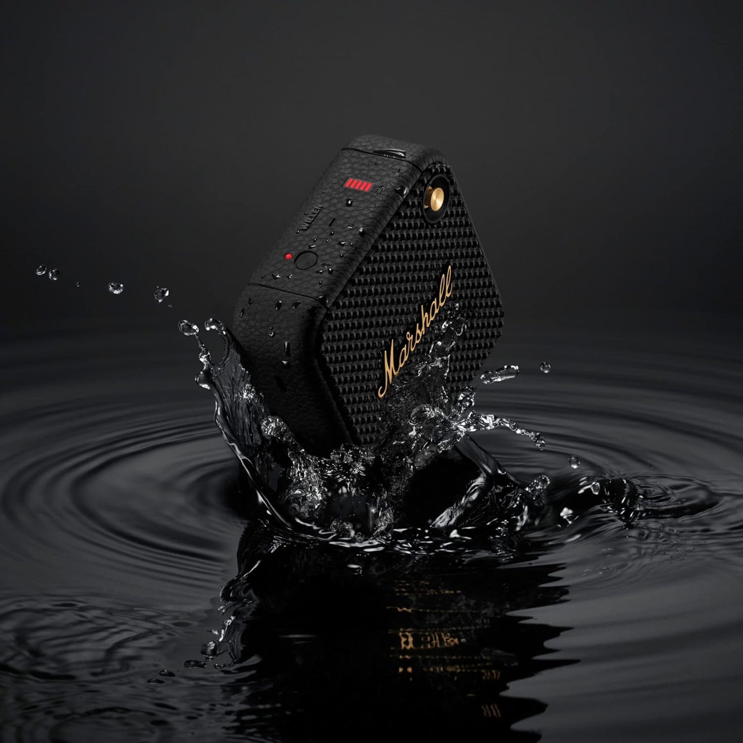 Kabelloser Bluetooth-Lautsprecher Willen, Black & Brass Willen