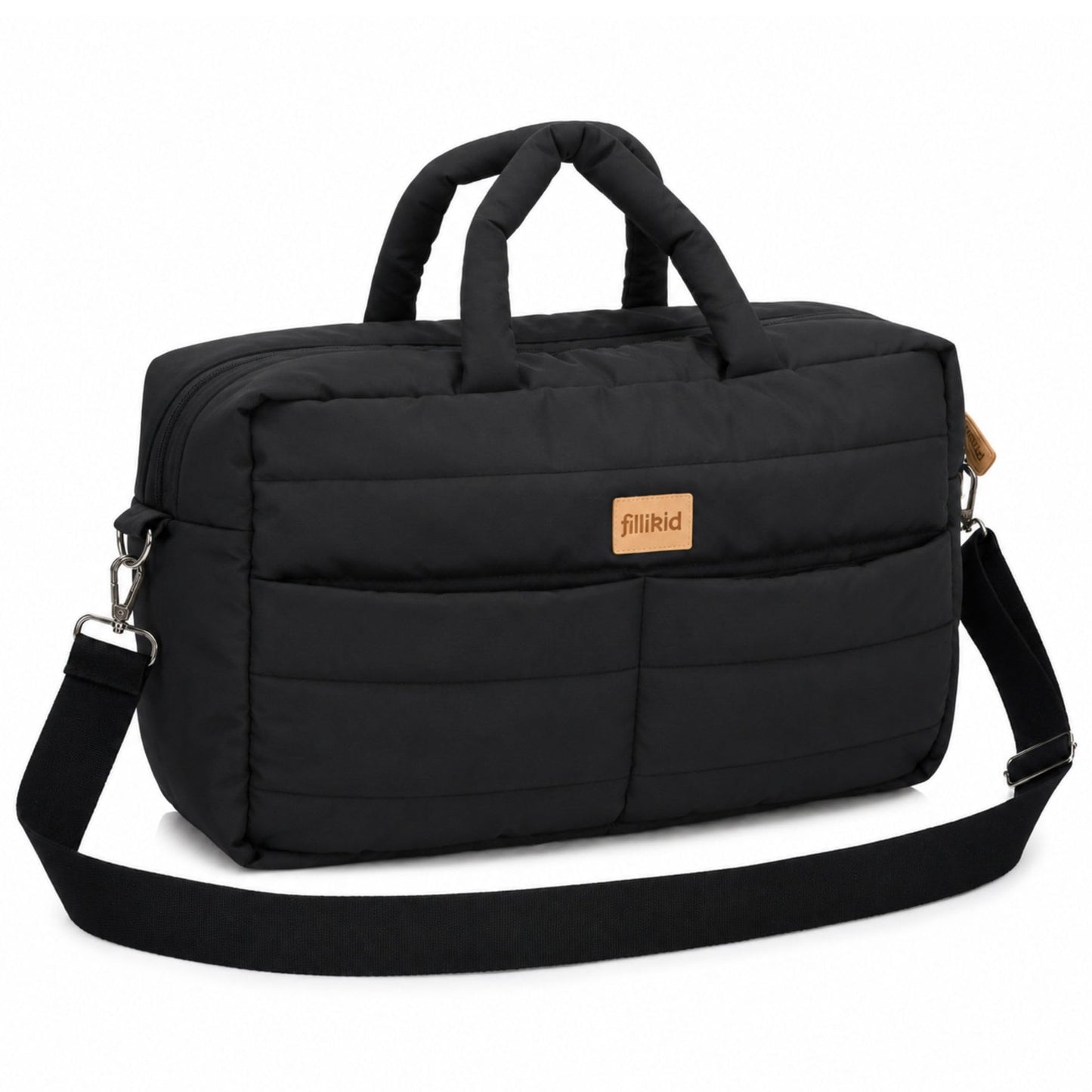 Wickeltasche Toulouse mit Wickelauflage & Fächern, Schwarz