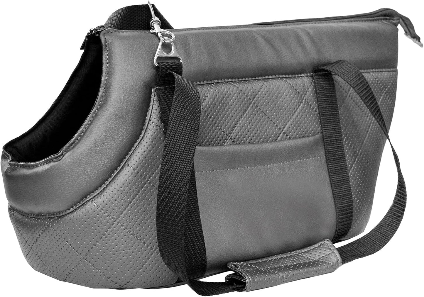 Transporttasche, L Grau Metallic (Kunstleder)