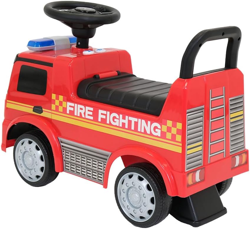 Rutschauto Feuerwehrauto mit Hupe, Rot