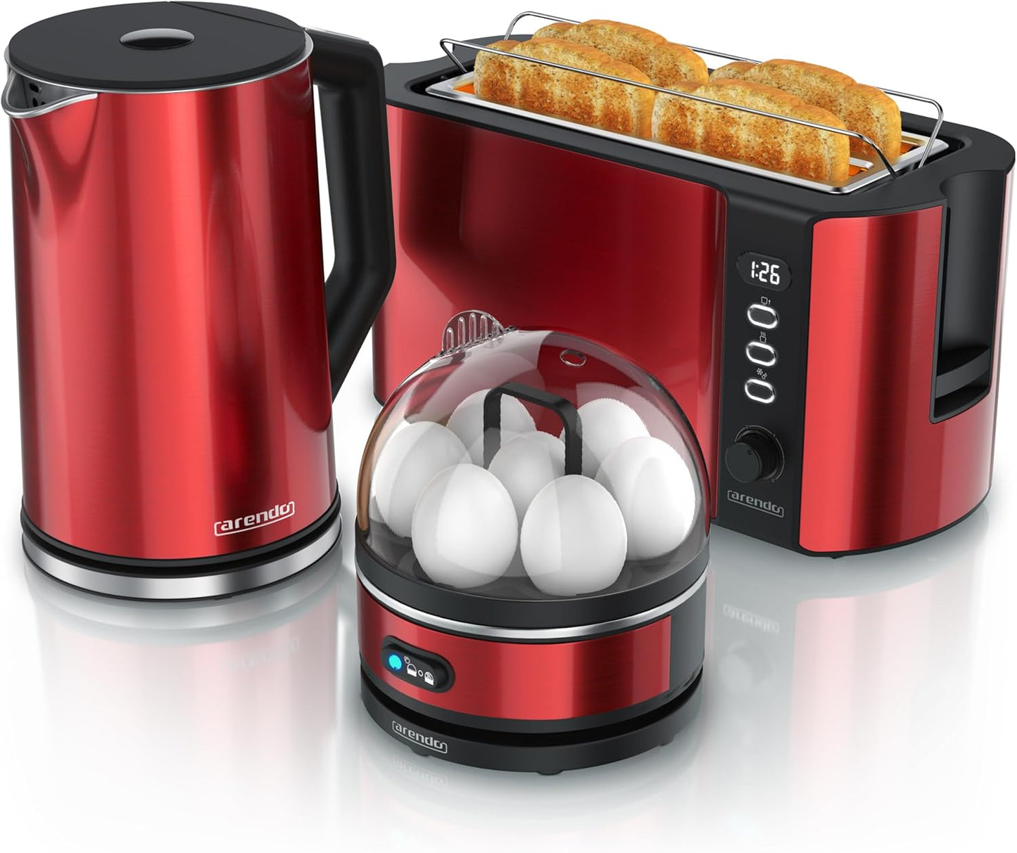 Küchenset: Wasserkocher, Toaster & Eierkocher