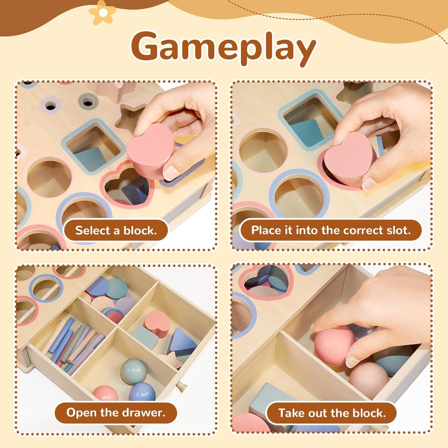 Sortierspiel aus Holz