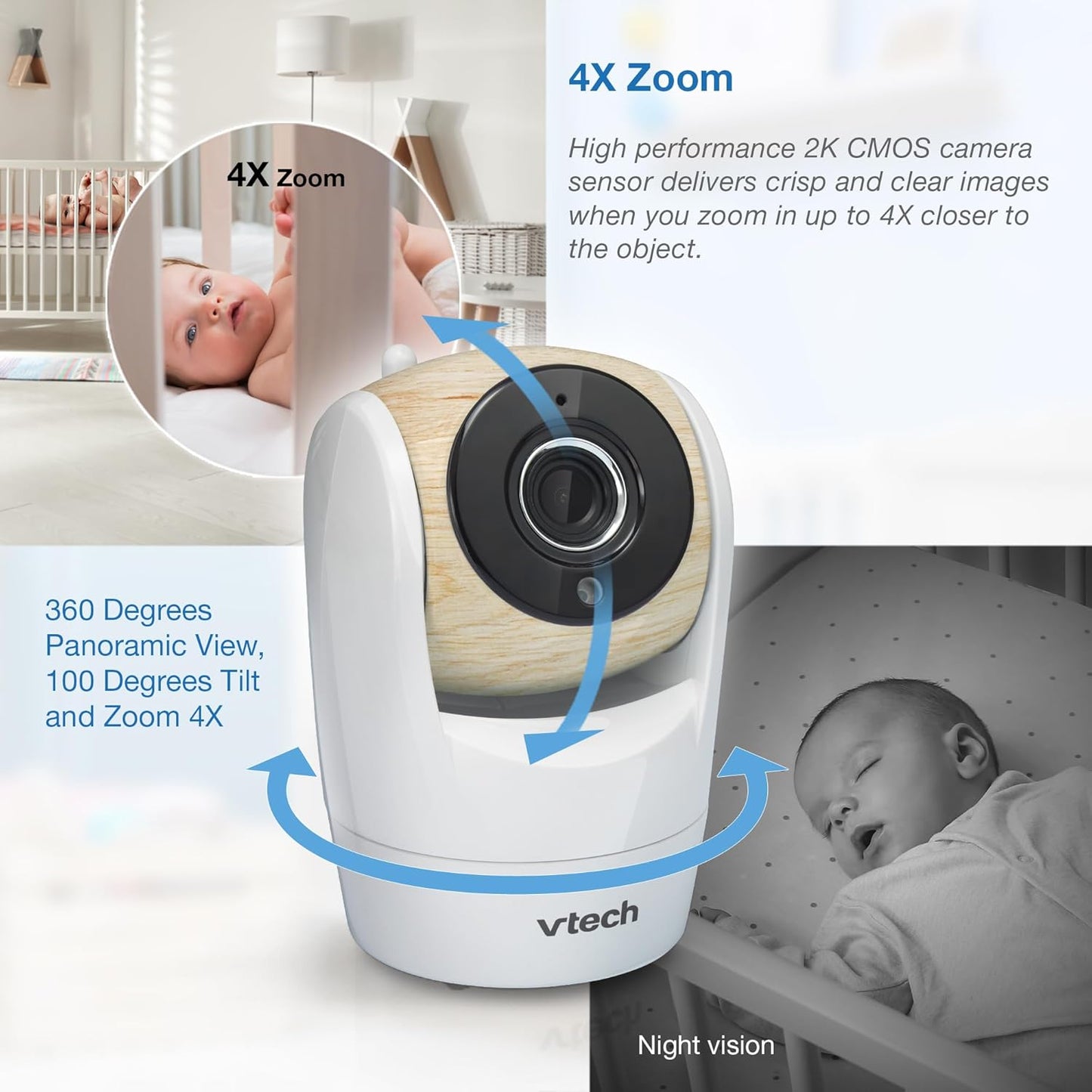 VM919 HD Babyphone mit Kamera, 7" LCD-VM919