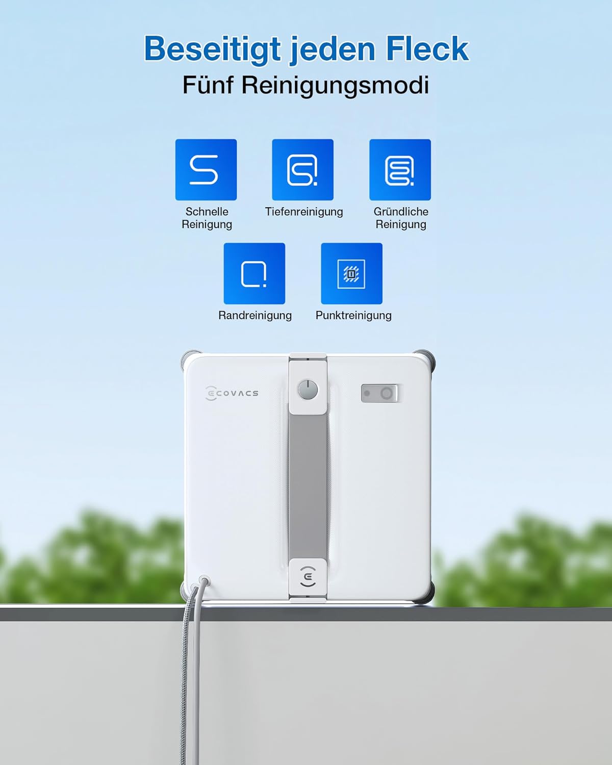 Fensterputzroboter Winbot Mini 2 mit Ultraschallfunktion, Mini 2