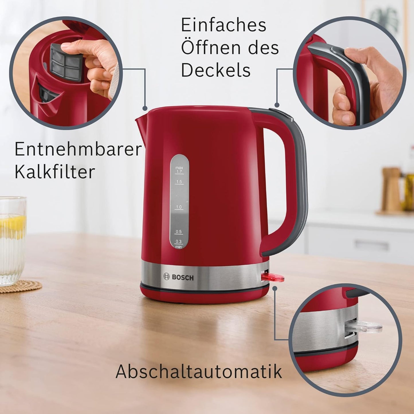 Wasserkocher ComfortLine mit Kalkfilter
