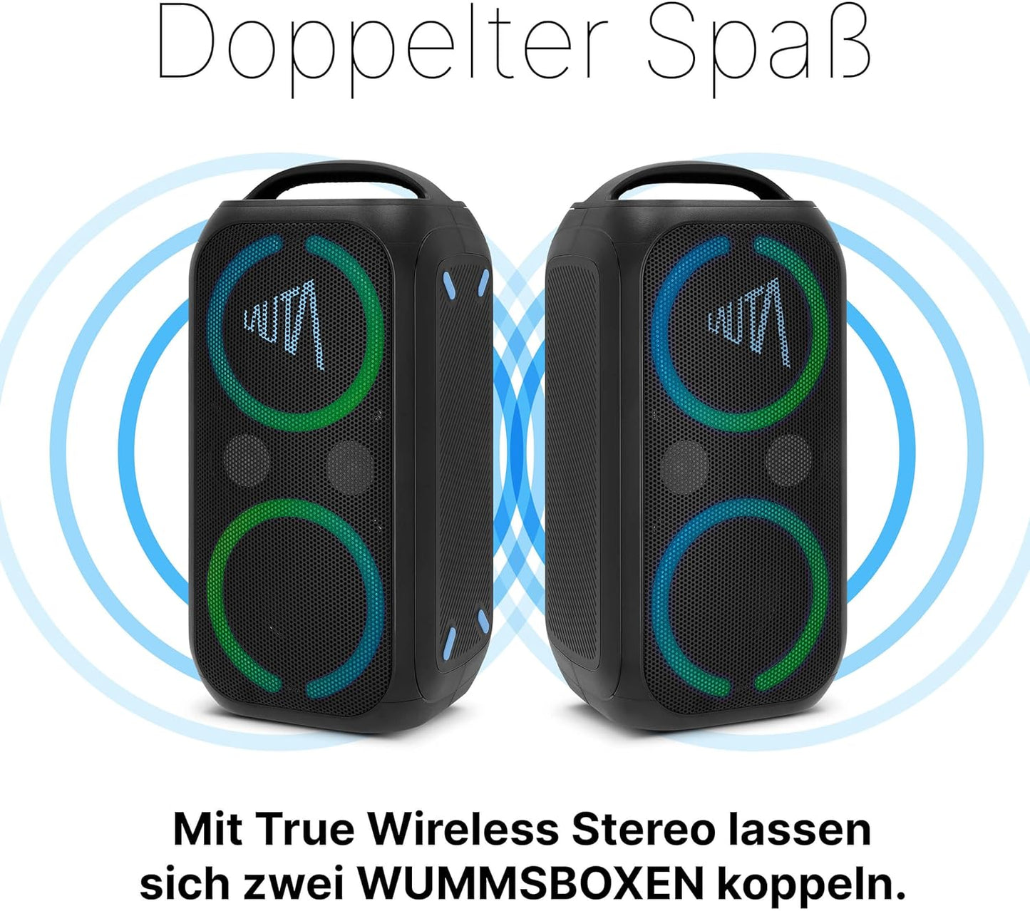 Tragbarer Bluetooth Lautsprecher Wummsbox