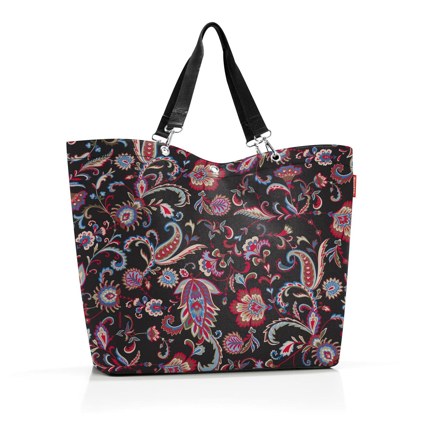 Shopper XL Tasche aus wasserabweisendem Material, Paisley Black
