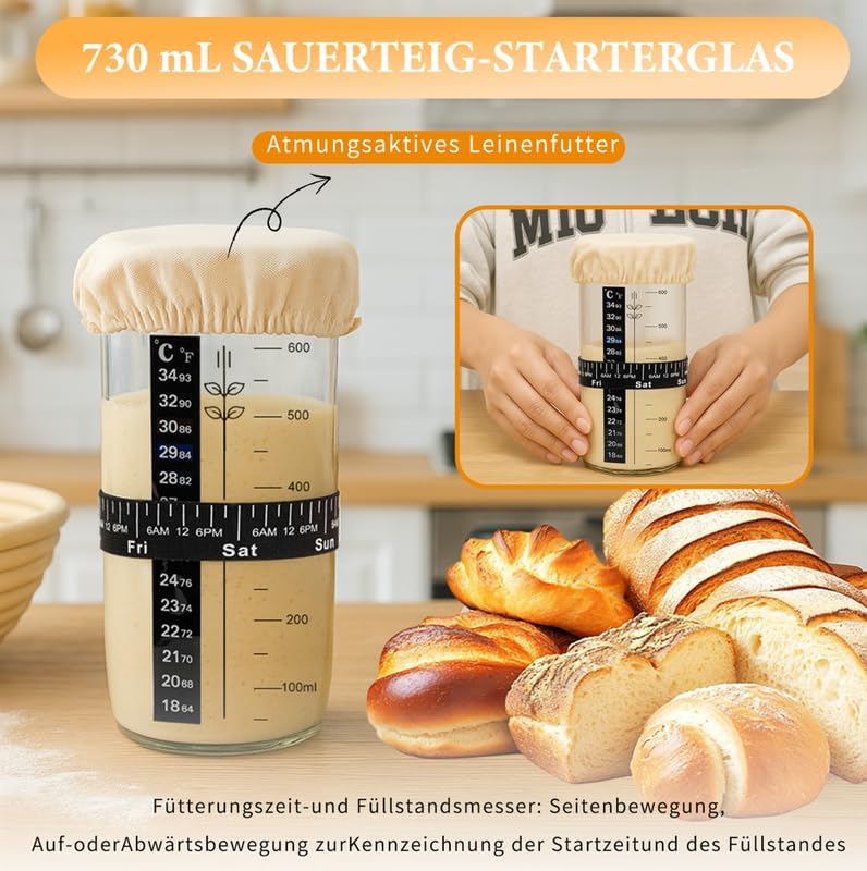 10-teiliges Gärkörbchen-Set für Einsteiger, L