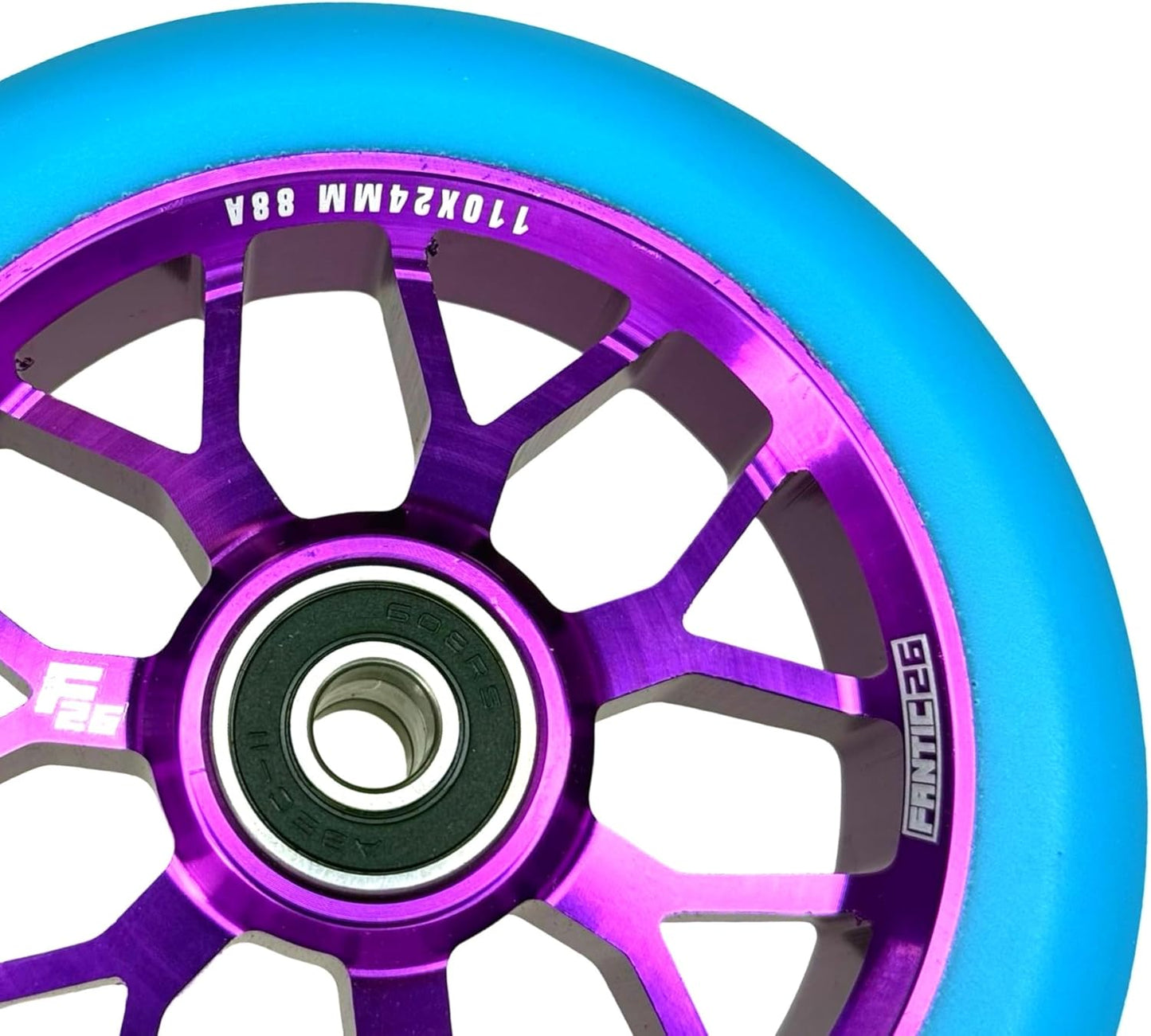 Stunt-Scooter-Ersatzrad, 110mm, Lila/Pu Türkis