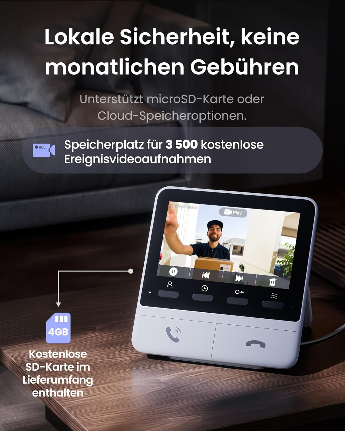 WLAN Türklingel mit Kamera und 2K Video, Modell W6802000, 2K Video Türklingel