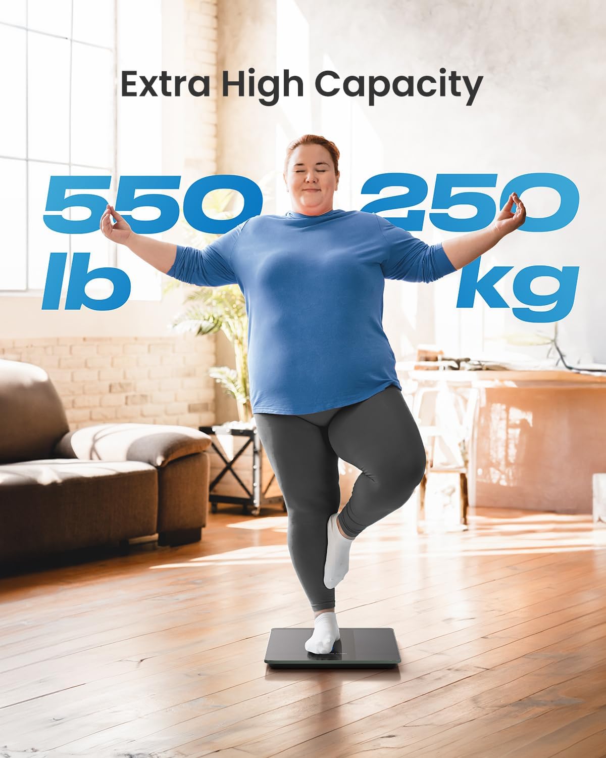 Digitale Personenwaage mit 250 kg Kapazität