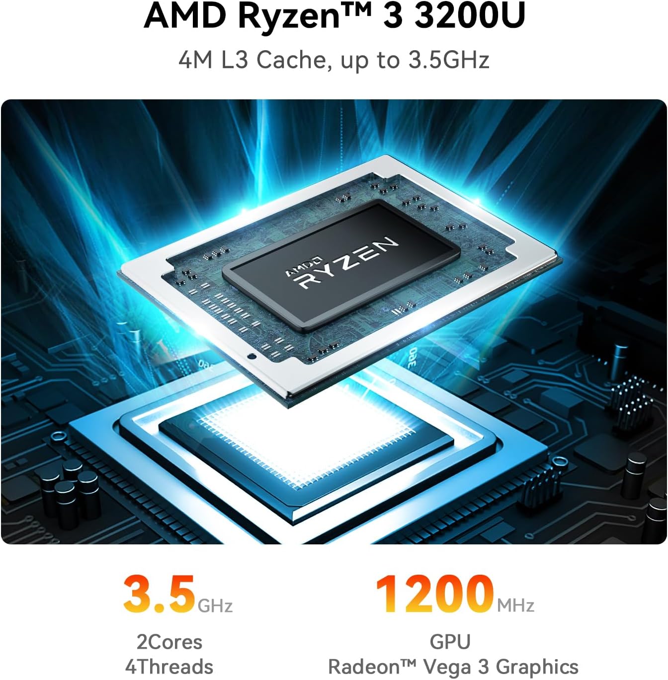 Mini PC SER3 mit Windows 11 Pro, Ryzen 3, 16 GB RAM, SER3 3200U(16+500G)