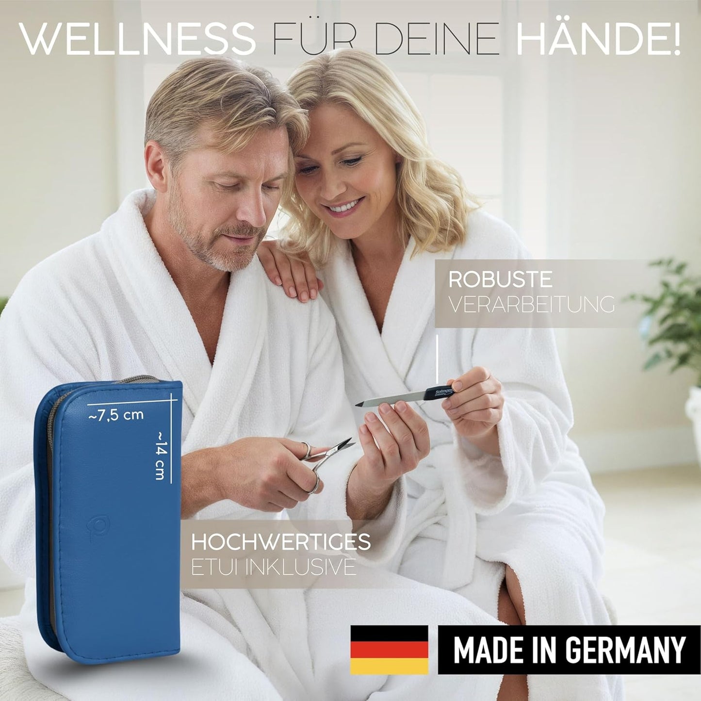 6-teiliges Maniküre Set, Blau