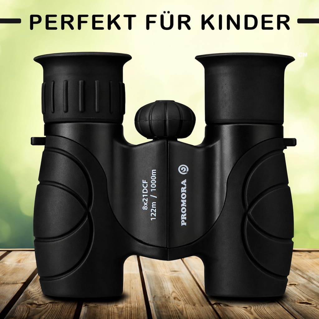 Fernglas für Kinder inklusive Lupe & Kompass, Schwarz