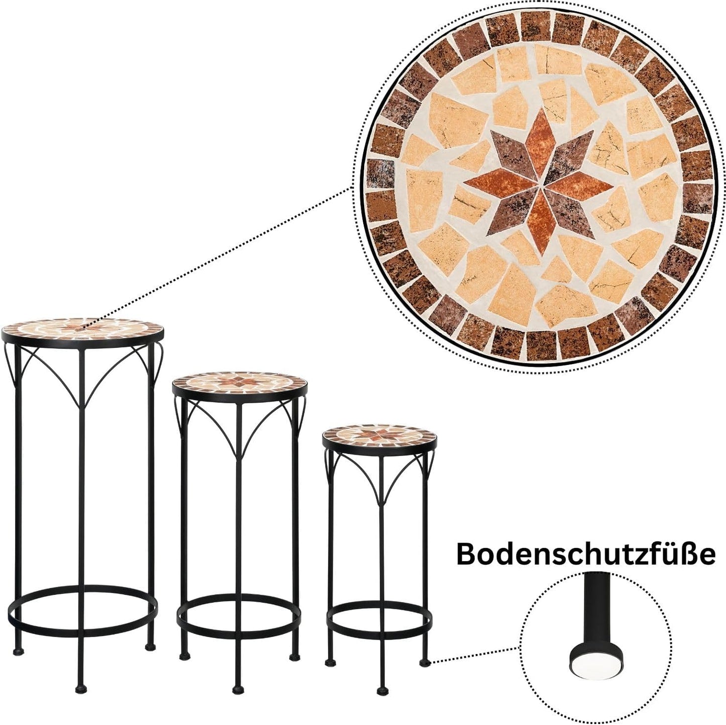 Mosaik Blumenhocker Set