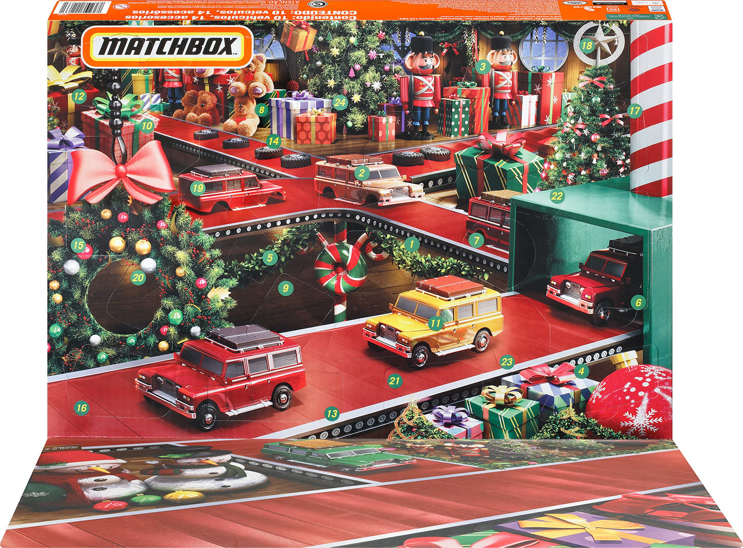 Adventskalender mit Spielzeugautos