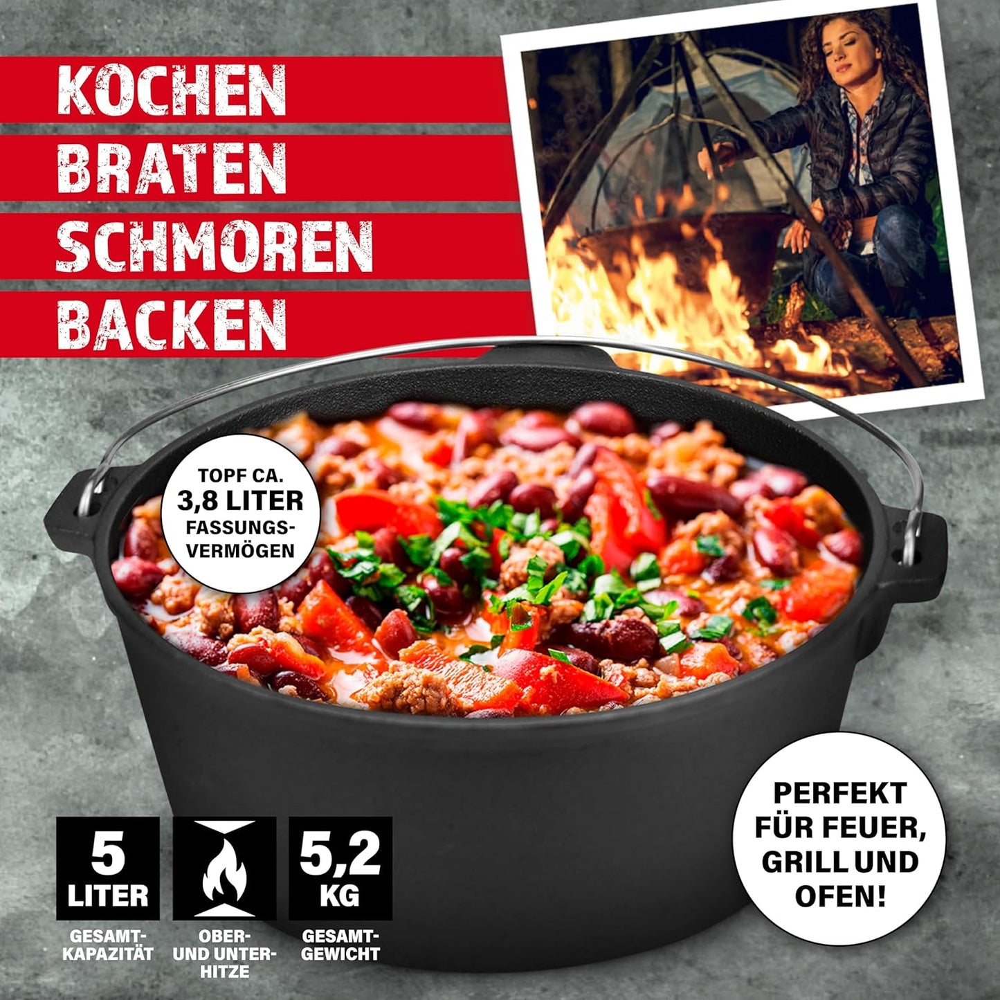 Dutch Oven mit Deckel