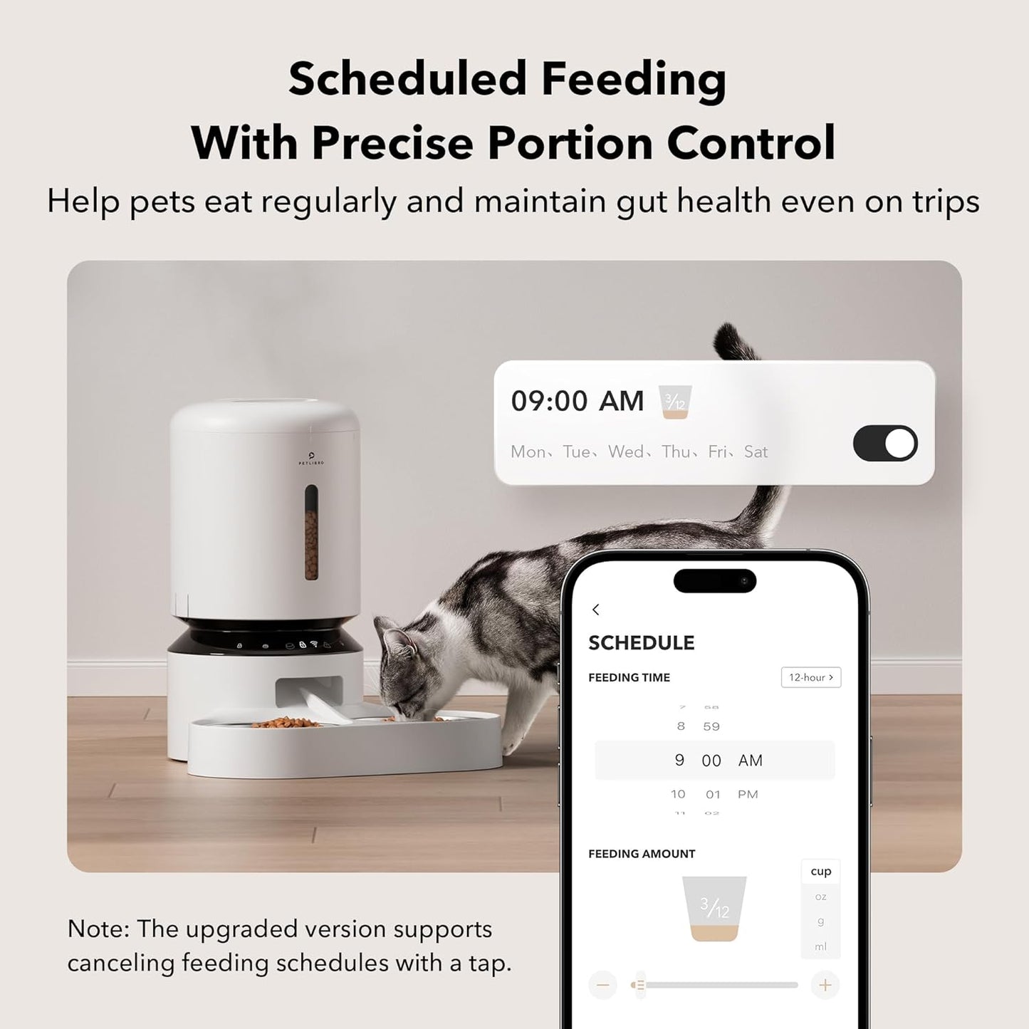 Futterautomat ‎AF103, 5G WiFi Für 2 Katzen