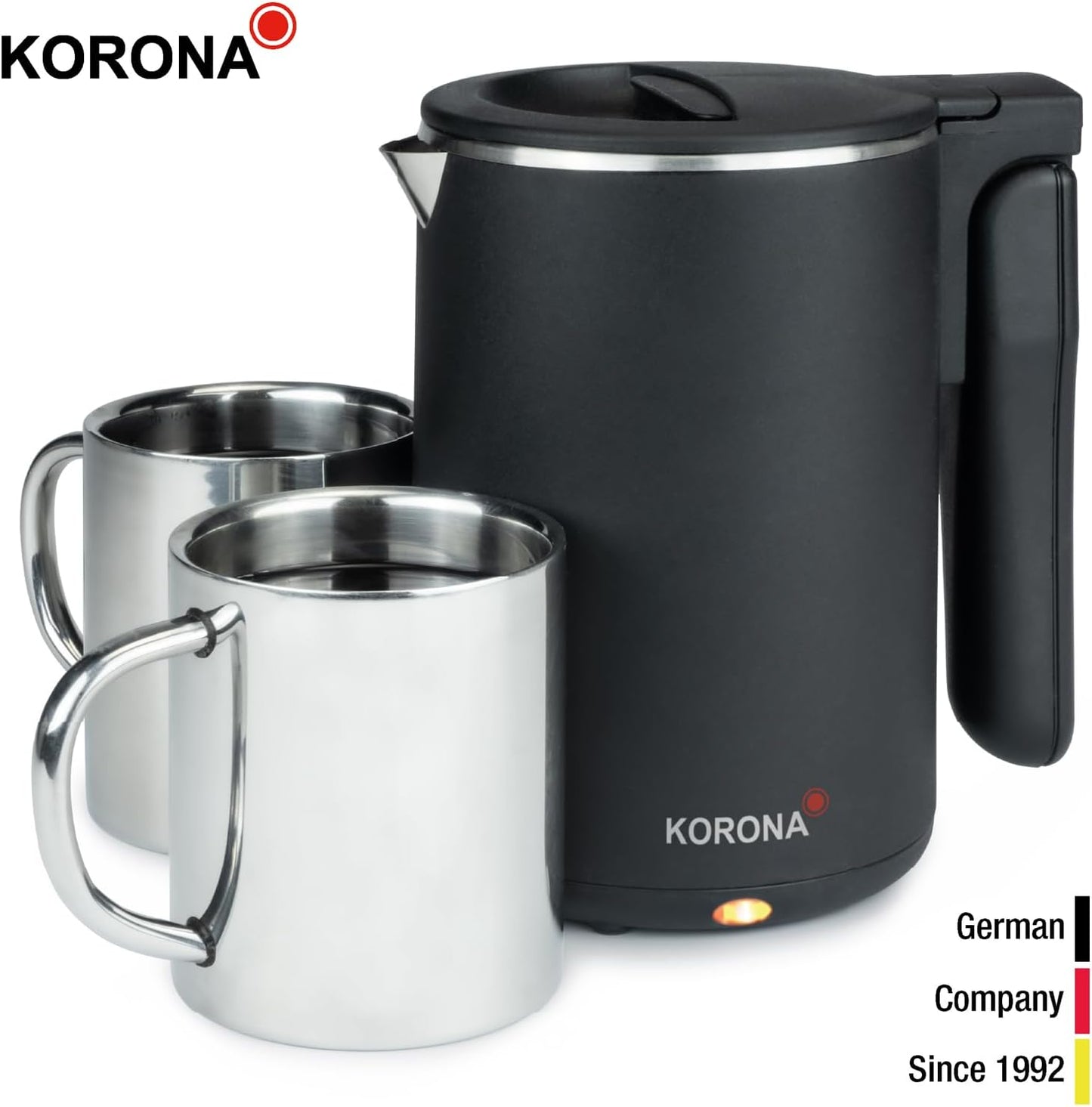 Reisewasserkocher, 0.6 Liter Schwarz