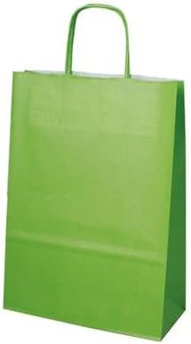 Papiertragetaschen Set mit Kordel, Kiwi