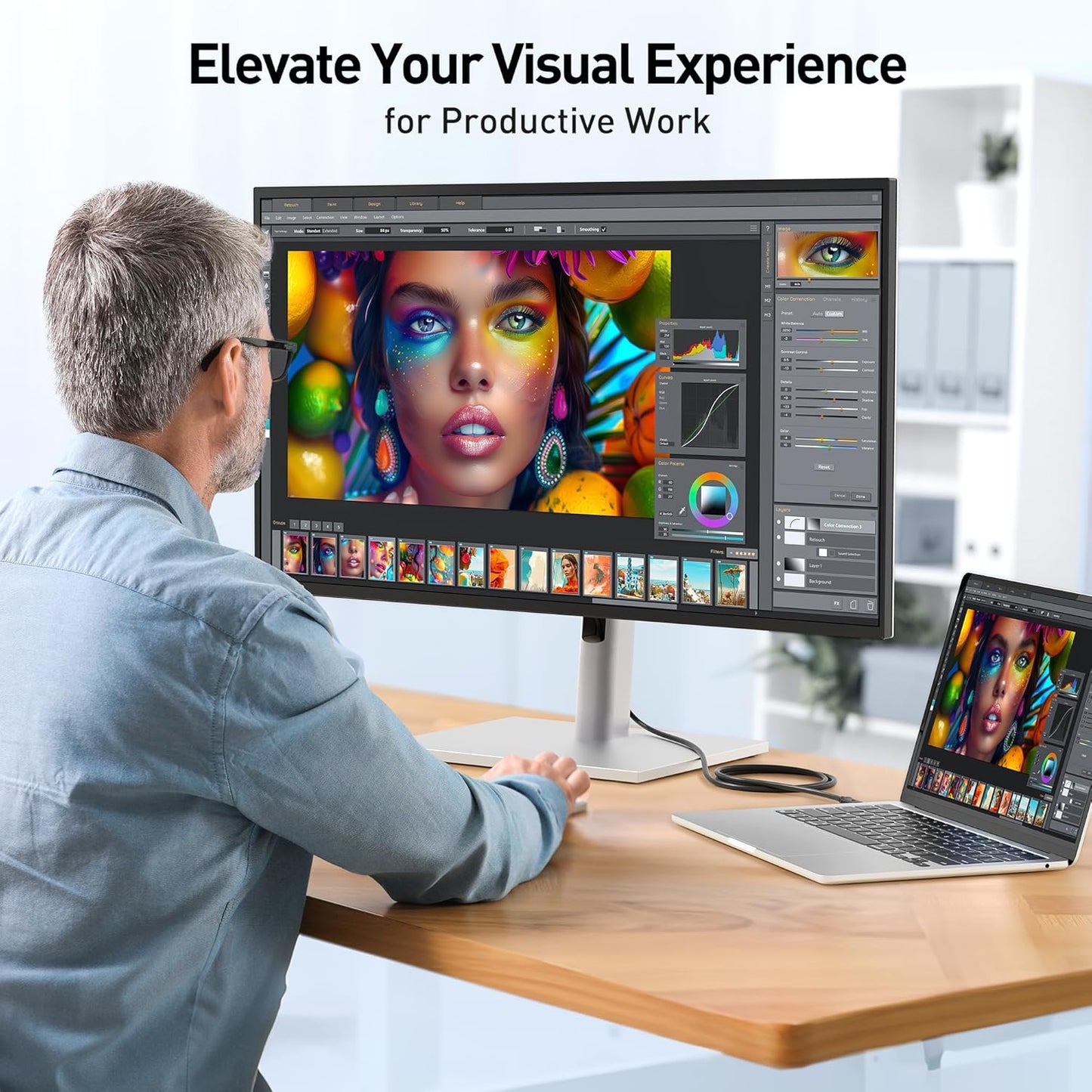 USB-C zu DisplayPort 1.4 Kabel