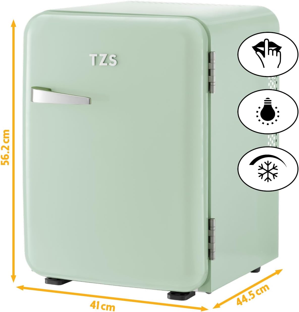 Retro Mini-Kühlschrank, 40 Liter Hellgrün