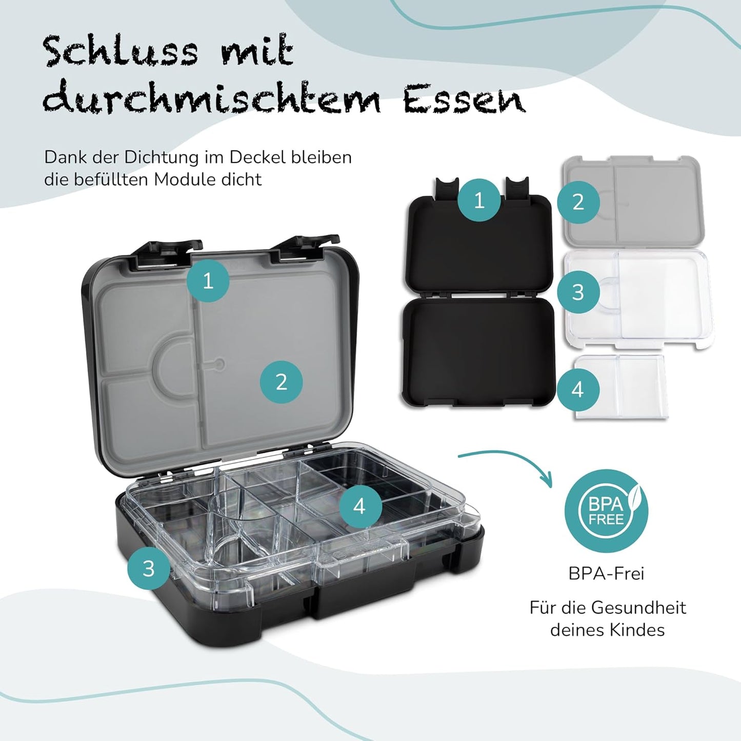 Auslaufsichere Kinder Bento Box mit Automotiv, Auto