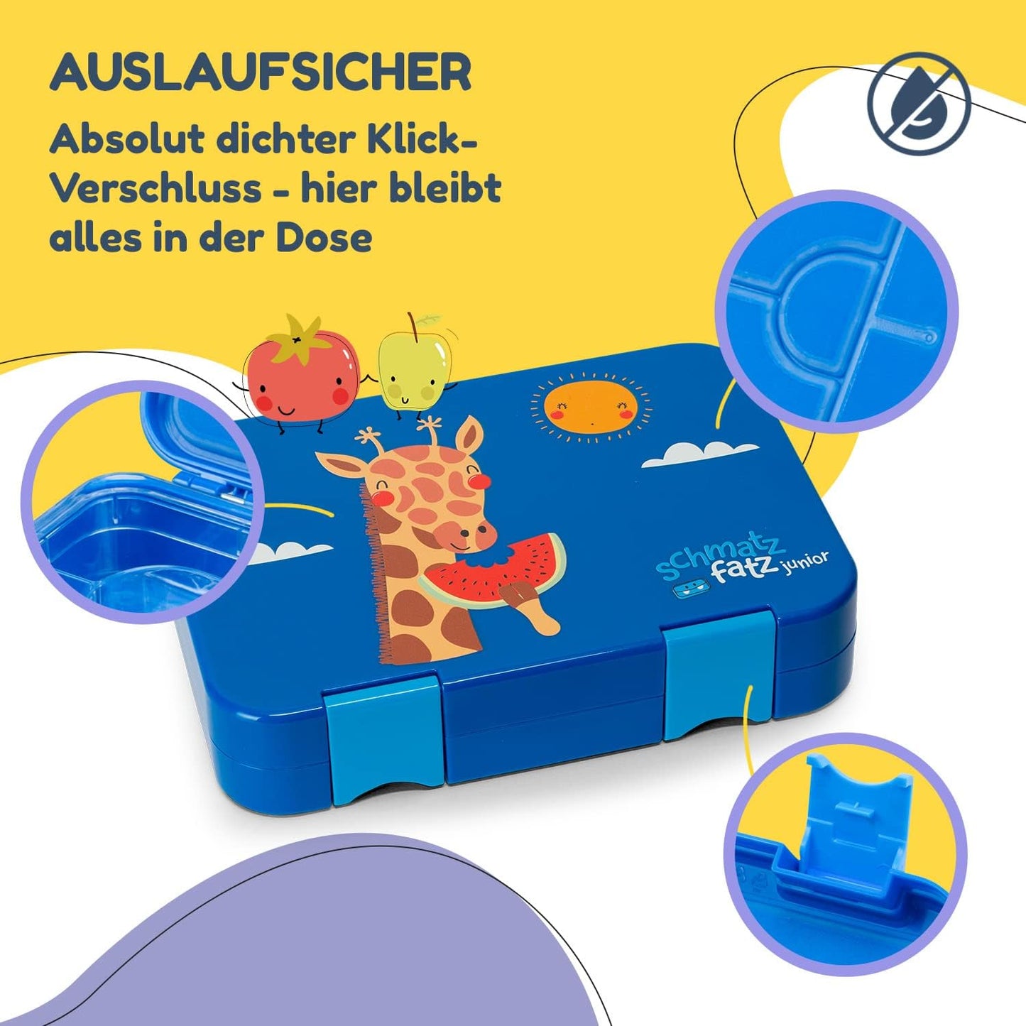 Junior Brotdose, Blau Giraffe / Junior Brotdose