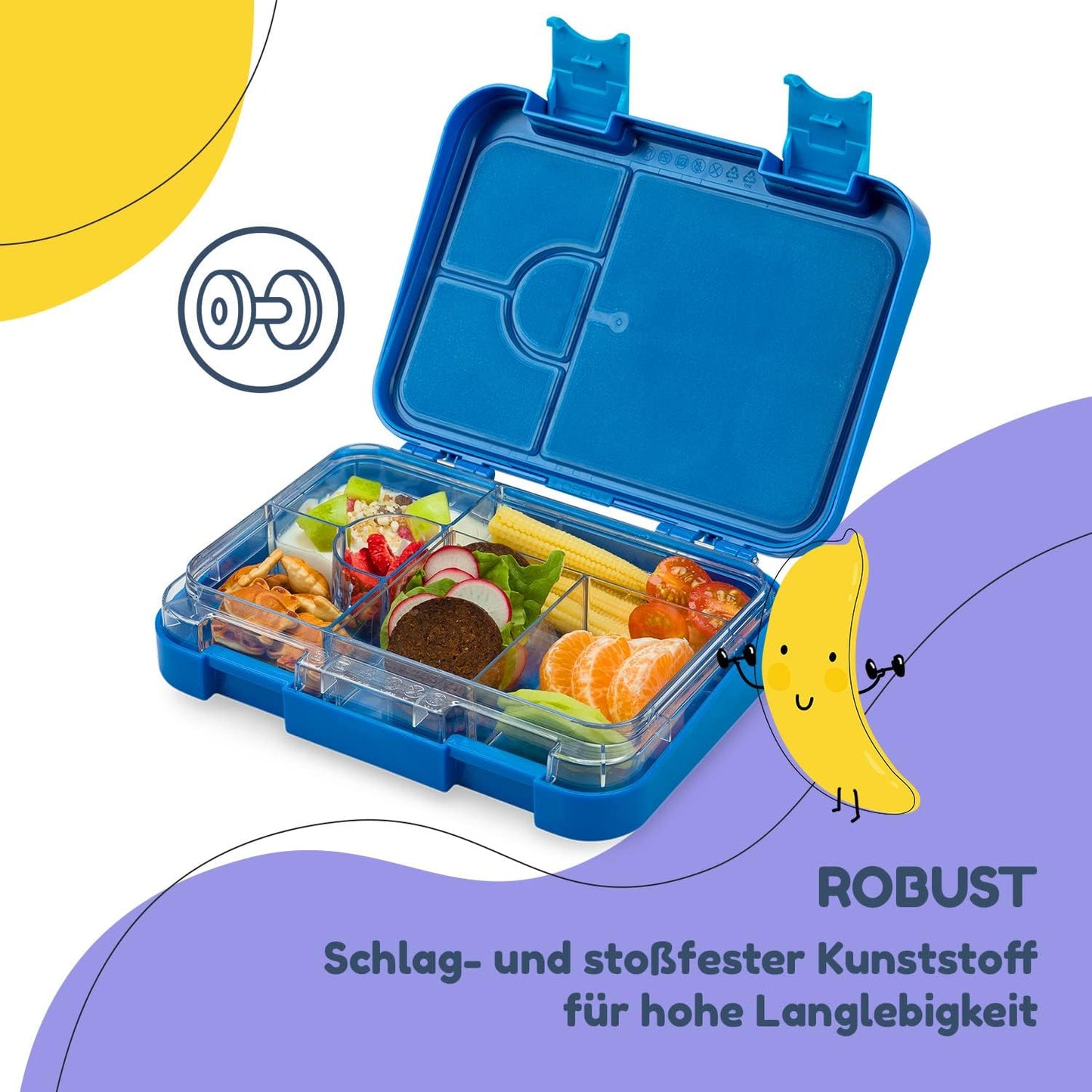 Junior Brotdose, Blau Giraffe / Junior Brotdose