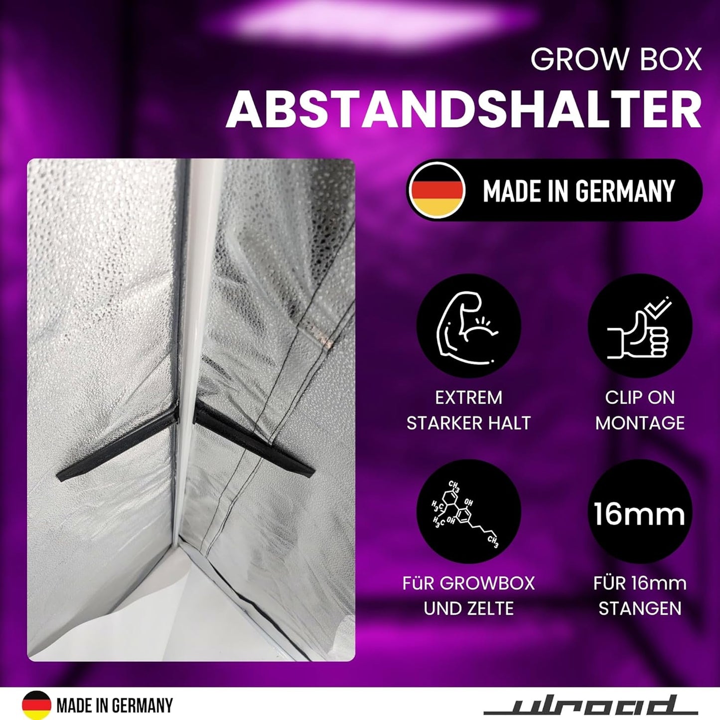 4er-Set Ersatzstangen für Growbox