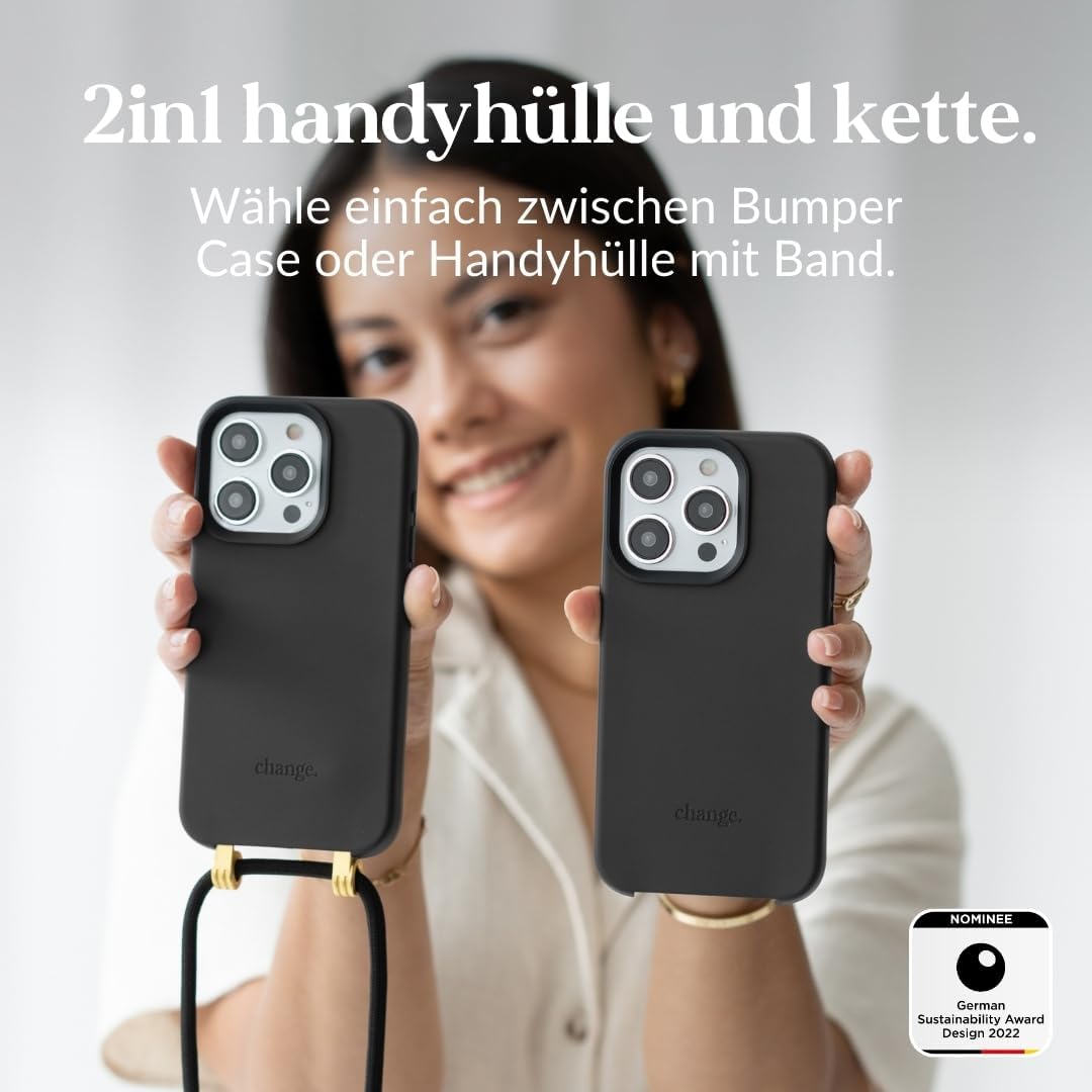 Change Case Bio, iPhone 15 Pro Max, Schwarz
